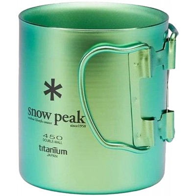 Термокружка Snow Peak MG-053GR-US Ti-Double Colored Mug 0.45l Green