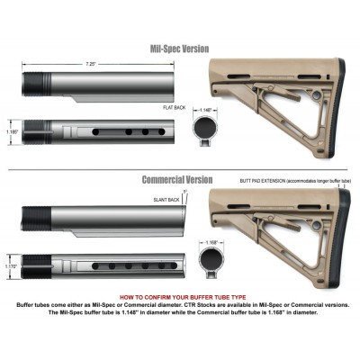 Приклад Magpul CTR Carbine Stock (Сommercial Spec) - черный