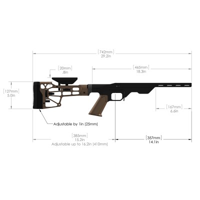 Шасси MDT LSS для Remington 700 LA Black