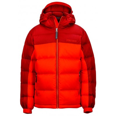 Куртка MARMOT Boys Guides Down Hoody S ц:team red/dark crimson