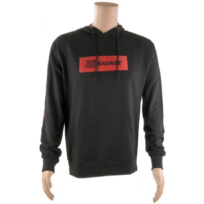 Реглан Savage Long sleeve hooded T-Shirt 2XL з капюшоном к:чорний