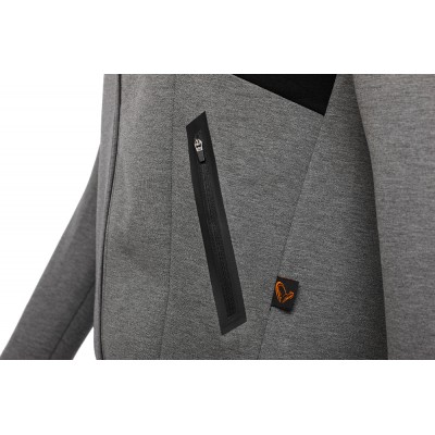 Реглан Savage Gear Tec-Foam Zip Hoodie M ц:dark grey melange