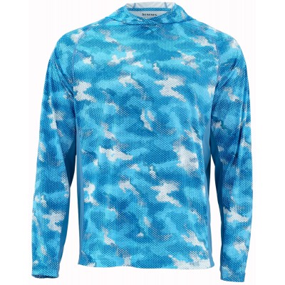 Реглан Simms SolarFlex Hoody Print L ц:hex camo sky blue