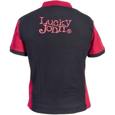 Футболка Lucky John XL ц:красный/черный