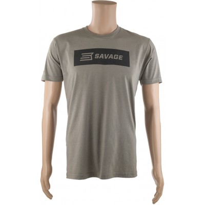 Футболка Savage Short sleeve T-Shirt/Black Savage box logo M к:сірий