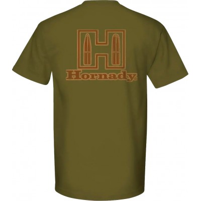 Футболка Hornady H Logo Military Green. 2XL. Зелений