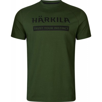 Комплект футболок Harkila Logo. S. Antique sand/Dark olive