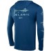 Реглан Pelagic Aquatek Hooded Fishing Shirt - Gyotaku. M. Smokey blue
