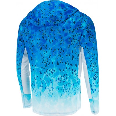 Реглан Pelagic Exo-Tech Hooded Fishing Shirt XL к:blue dorado hex