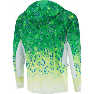 Реглан Pelagic Exo-Tech Hooded Fishing Shirt L к:green dorado hex