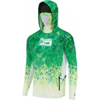 Реглан Pelagic Exo-Tech Hooded Fishing Shirt M к:green dorado hex