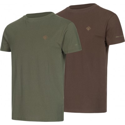 Комплект футболок Hallyard Jonas. Розмір M. Зелений/коричневий