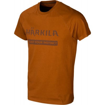 Комплект футболок Harkila Logo. Розмір - XL. Колір - зелений/коричневий