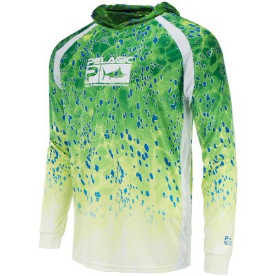 Реглан Pelagic Vaportek Hooded Fishing Shirt XL ц:dorado green