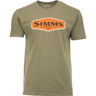 Футболка Simms Logo Frame T-Shirt L Military Heather