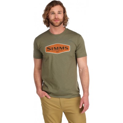 Футболка Simms Logo Frame T-Shirt L Military Heather