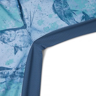 Реглан Pelagic Exo-Tech Hooded Fishing Shirt XL ц:blue