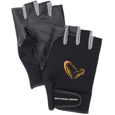 Перчатки Savage Gear Neoprene Half Finger L ц:black