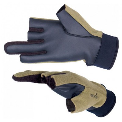 Перчатки Norfin Power XL флис/неопрен трехпалые ц:черный/хаки