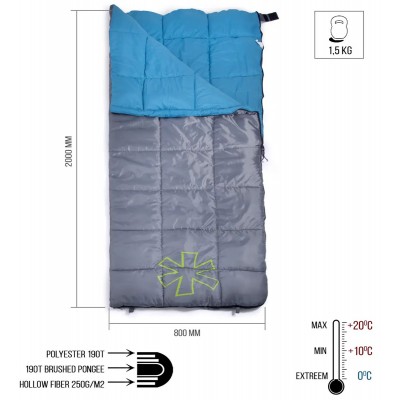 Спальний мішок Norfin Alpine Comfort 250 +10°- (0°) / R