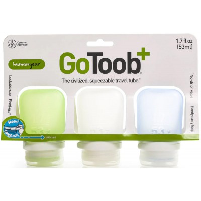 Набор емкостей Humangear GoToob+ 3-Pack. Small. Clear/Green/Blue