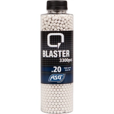 Страйкбольні кульки ASG Q Blaster White 6 мм 0,2 г 3300 шт