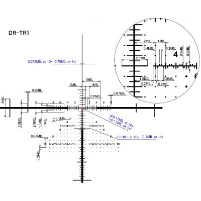 Приціл оптичний March F 1х-10х24 SFP&FFP сітка DR-TR1 з підсвічуванням