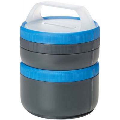 Контейнер для еды Humangear Stax Storage Container Set Eat System. XL. Blue/Gray