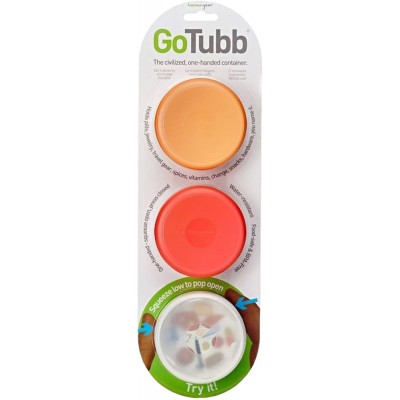 Контейнер для еды Humangear GoTubb 3-Pack. Medium. Clear/Orange/Red
