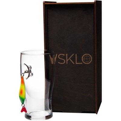 Пивной бокал Vsklo с блесной в упаковке
